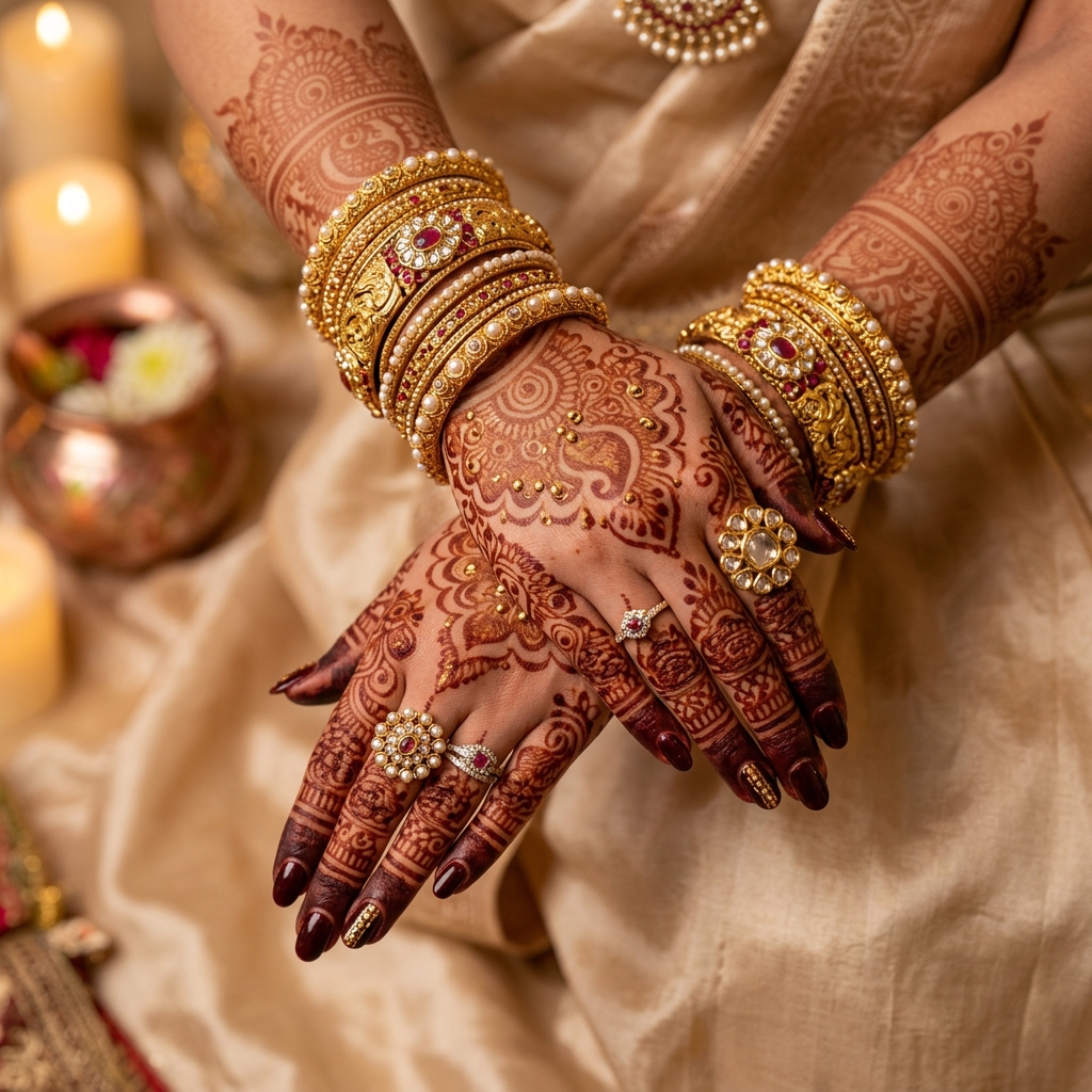 Exquisite bridal mehndi by Sushma